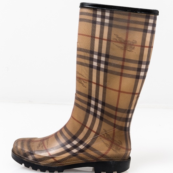 Burberry Haymarket Check Rainboots Size 41 - Picture 1 of 8